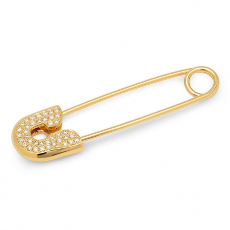 Large Yellow Gold Safety Pin