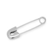 Small White Gold Safety Pin